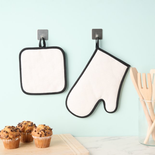 Create Your Own Design Silicone  Oven Mitt & Pot Holder Set (Insitu(Hanging))