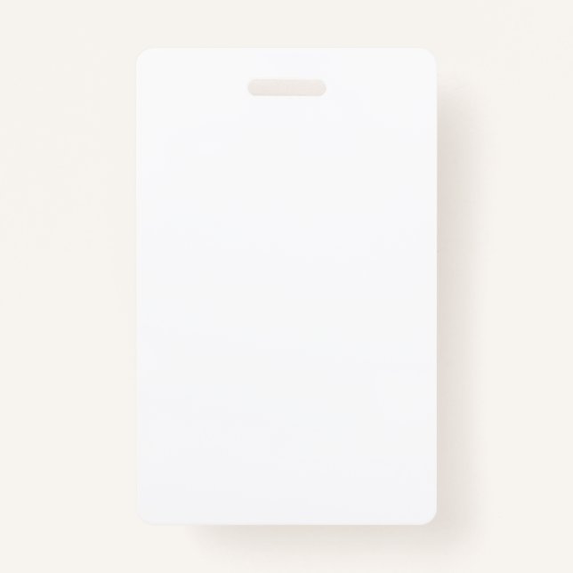 Create Your Own Design Vertical PVC Plastic ID ID Badge (Front)