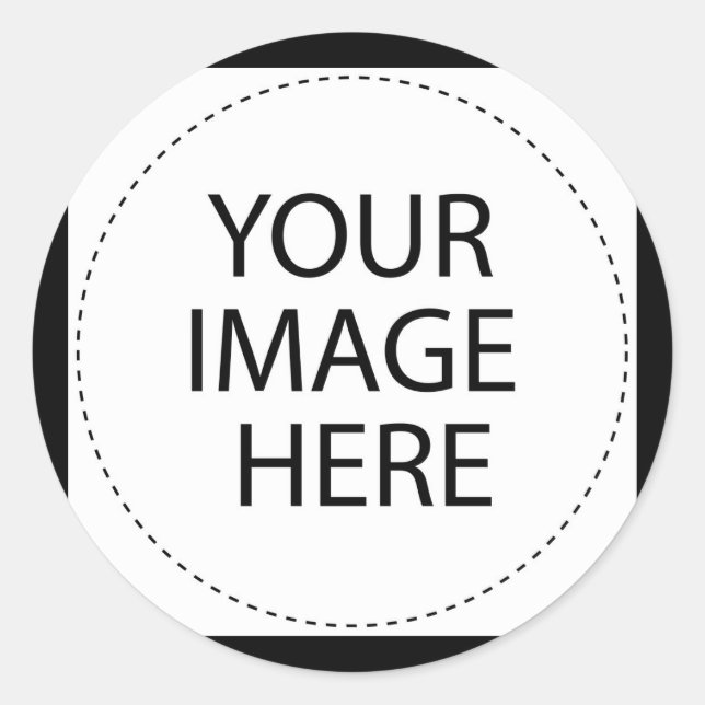 CREATE YOUR OWN - DESIGN YOUR OWN - BLANK CLASSIC ROUND STICKER (Front)