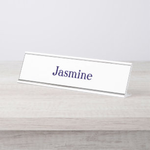 Create Your Own Desk Name Plate (2" x 8") Silver