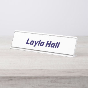 Create Your Own Desk Name Plate (2" x 8") Silver