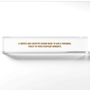 Create Your Own Desk Nameplate