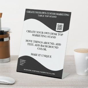 Create your own desktop marketing stand 8x10 pedestal sign
