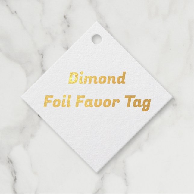 Create Your Own Dimond Favour Tags (Front)