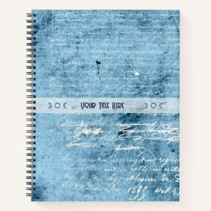 Create Your Own Distressed Blue Love Letter Notebook
