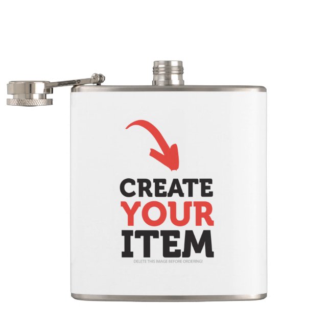 CREATE-YOUR-OWN DIY Custom design bachelorette Hip Flask (Opened)