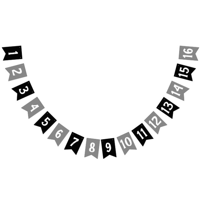 CREATE-YOUR-OWN DIY Custom TEXT design black grey Bunting (All)