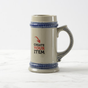 CREATE-YOUR-OWN DIY Custom upload design Bachelor Beer Stein