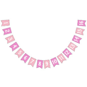 CREATE-YOUR-OWN DIY Custom upload design pink text Bunting
