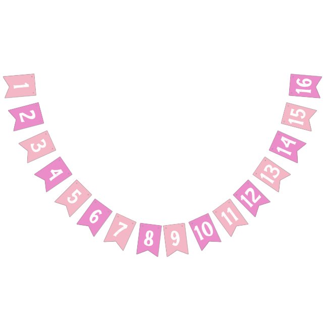 CREATE-YOUR-OWN DIY Custom upload design pink text Bunting (All)