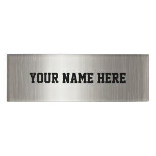 CREATE-YOUR-OWN DIY Custom upload design Silver Name Tag