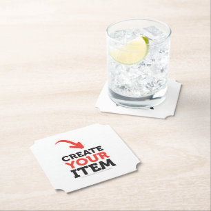 CREATE-YOUR-OWN DIY Custom upload wedding design Paper Coaster