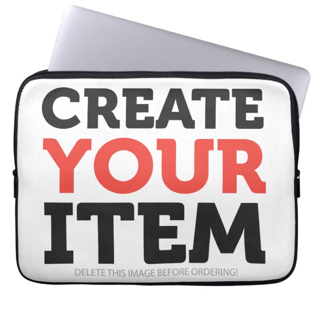 CREATE-YOUR-OWN DIY Custom upload your design Laptop Sleeve (Front)