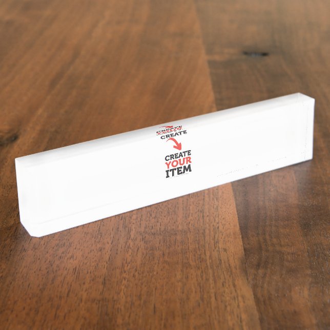 CREATE-YOUR-OWN DIY Custom upload your design Nameplate (Side)