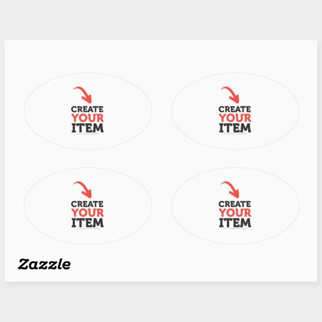 CREATE-YOUR-OWN DIY Custom upload your design Oval Sticker (Sheet)