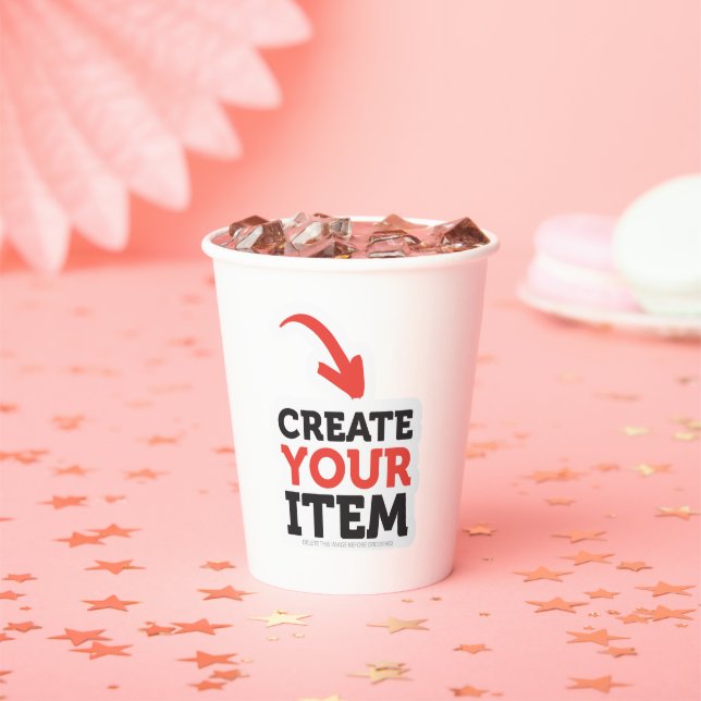 CREATE-YOUR-OWN DIY Custom upload your design Paper Cups (Insitu)