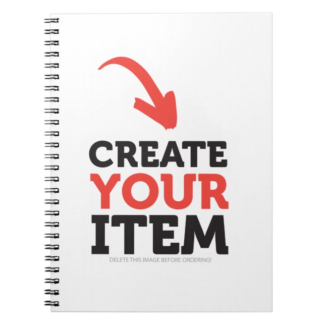 CREATE-YOUR-OWN DIY Custom upload your design Spiral Notebook (Front)