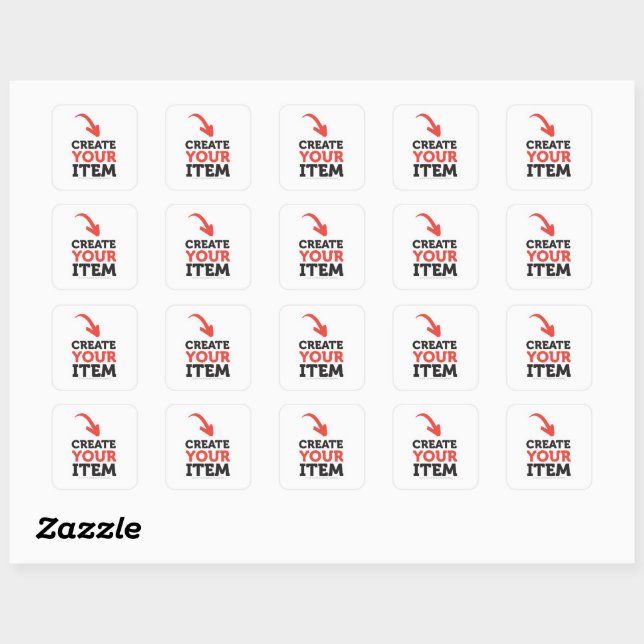 CREATE-YOUR-OWN DIY Custom upload your design Square Sticker (Sheet)
