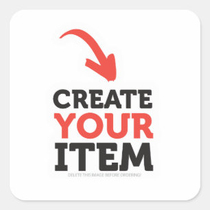 CREATE-YOUR-OWN DIY Custom upload your design Square Sticker