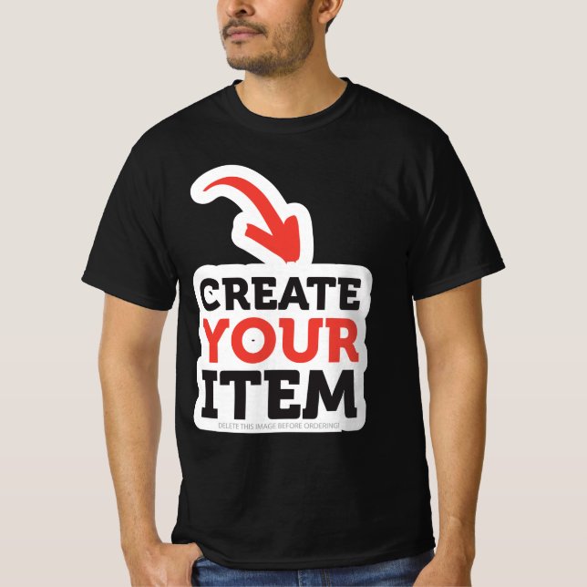 CREATE-YOUR-OWN DIY Custom upload your design T-Shirt (Front)