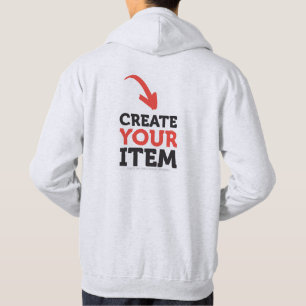 CREATE-YOUR-OWN DIY Custom upload your logo pocket Hoodie
