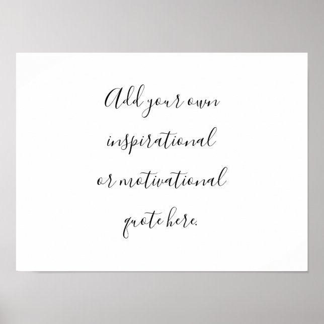 Create Your Own DIY Modern Inspirational Quote Poster (Front)