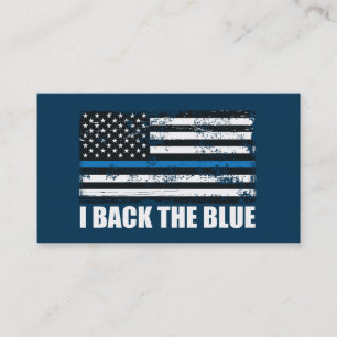 CREATE-YOUR-OWN DIY thin blue line US FLAG Business Card