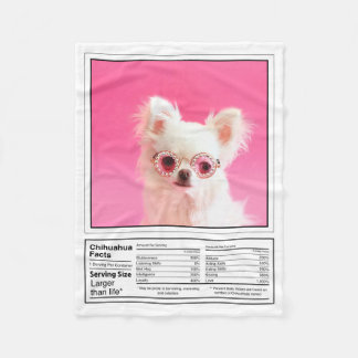 Create Your Own Dog Breed Facts Chihuahua Pet Fleece Blanket