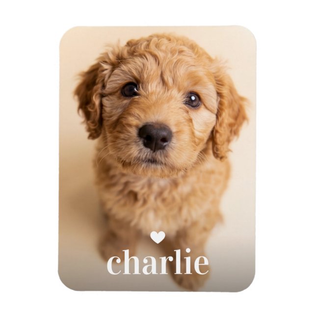 Create Your Own Dog Name Full Frame Photo Magnet (Vertical)