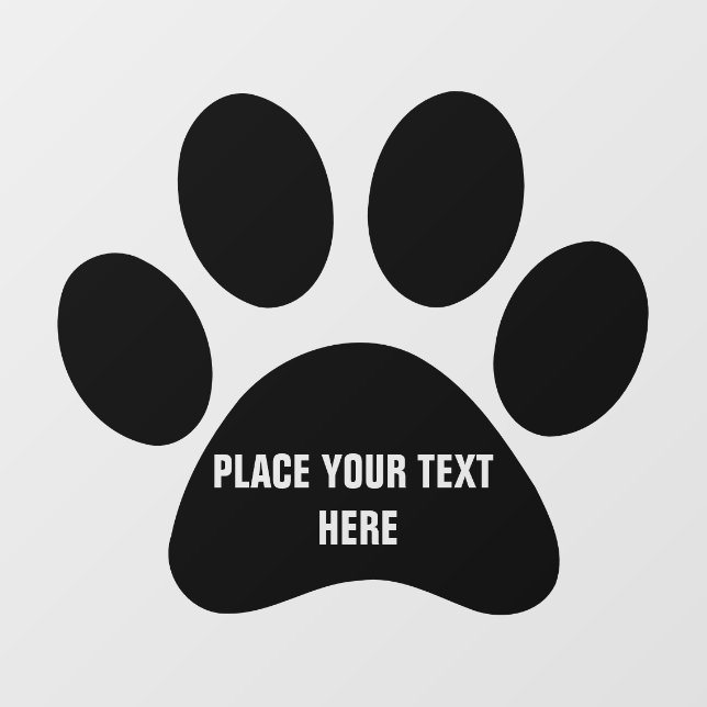 Create Your Own Dog Paw Print  Message Text (Sheet)