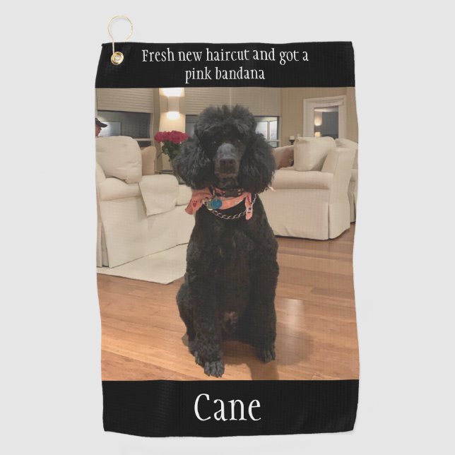 Create Your Own Dog Photo Custom Pet Golf Towel (Front)