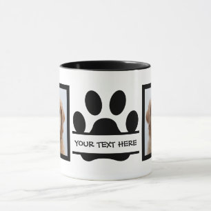 Create Your Own Dog Photo Paw Print Mug