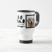 Create Your Own Dog Photo Paw Print  Travel Mug (Front Right)