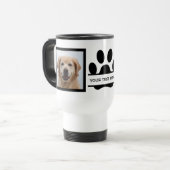 Create Your Own Dog Photo Paw Print  Travel Mug (Front Left)