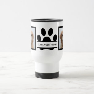 Create Your Own Dog Photo Paw Print  Travel Mug