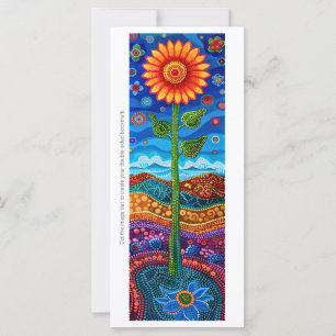 Create Your Own Dot Art Sunflower Bookmark Card