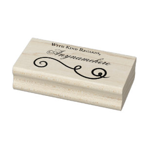 Create Your Own Double Calligraphy Signature Line Rubber Stamp
