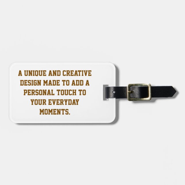Create Your Own Double-sided Luggage tag (Front Horizontal)