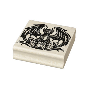 Create Your Own Dragon Castle Guardian Rubber Stamp