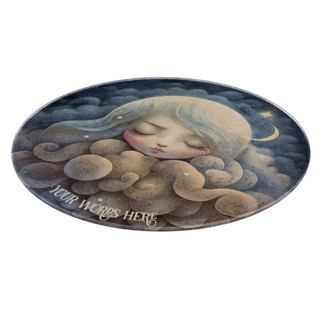 Create Your Own Dreaming Titania in the Clouds Cutting Board (Corner)