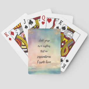 Create Your Own Dreamy Ocean Motivational Quote Playing Cards