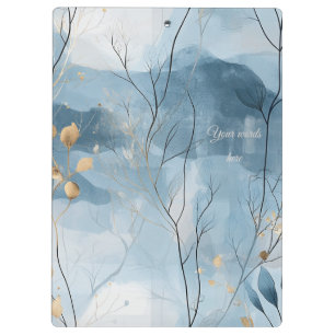 Create Your Own Dusky Golden Floral Minimalist Clipboard