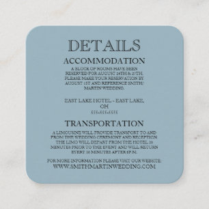 Create Your Own - Dusty Blue Enclosure Card