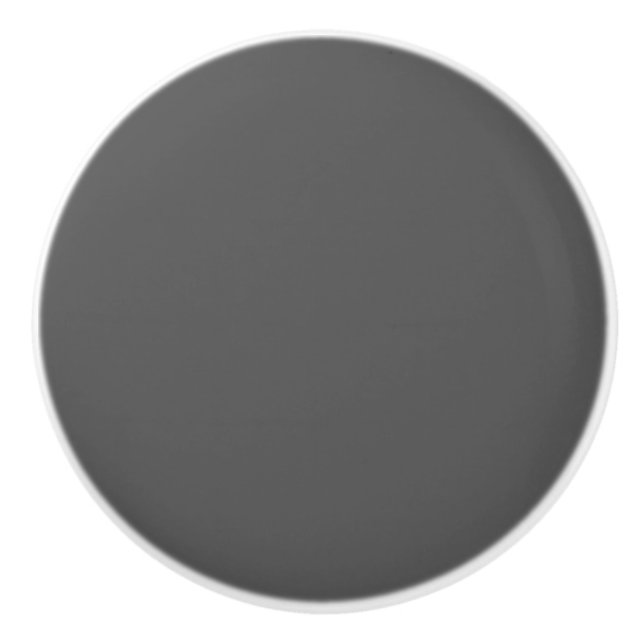 Create Your Own editable dark gray Ceramic Knob (Front)