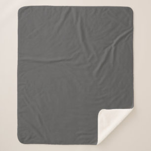 Create Your Own editable dark gray Sherpa Blanket