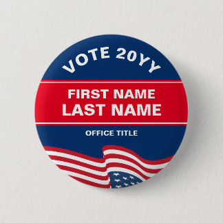 Create Your Own Election Campaign Red Blue Button