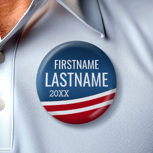 Create Your Own Election Design - Modern Campaign 6 Cm Round Badge