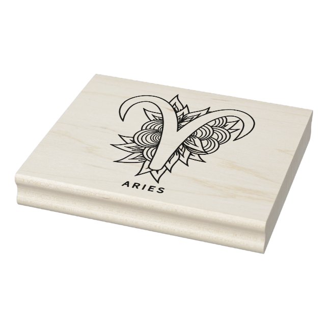 Create Your Own Elegant Aries Zodiac Rubber Stamp (Stamp)
