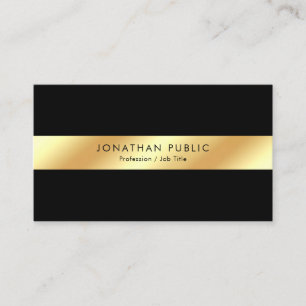 Create Your Own Elegant Black & Gold Template Business Card