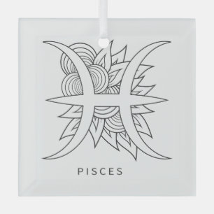 Create Your Own Elegant Black & White Pisces Glass Tree Decoration